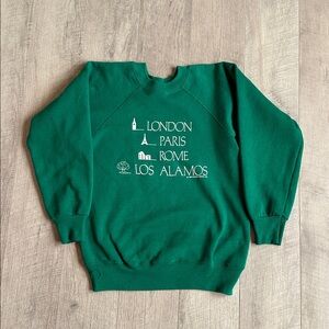 Vintage London, Paris, Rome, Los Alamos New Mexico Tourist Souvenir Sweatshirt